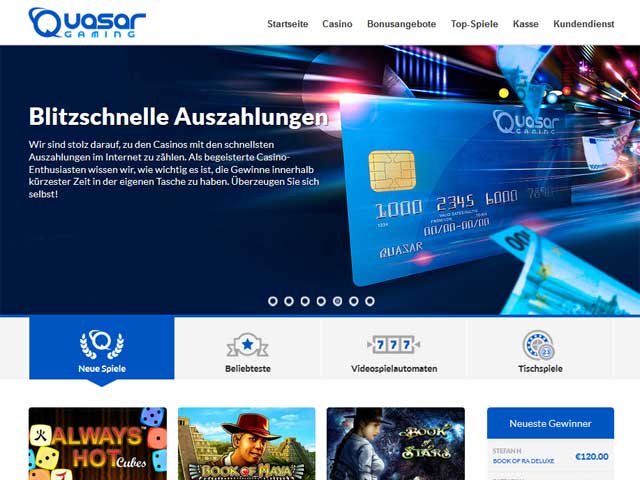 Quasar Gaming Casino Erfahrung mit Bonus